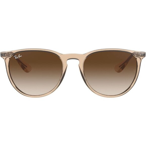 Ray-Ban Retro Square Polarized Women Brown RB4171 Erika Round Frame Sunglasses - Picture 1 of 7